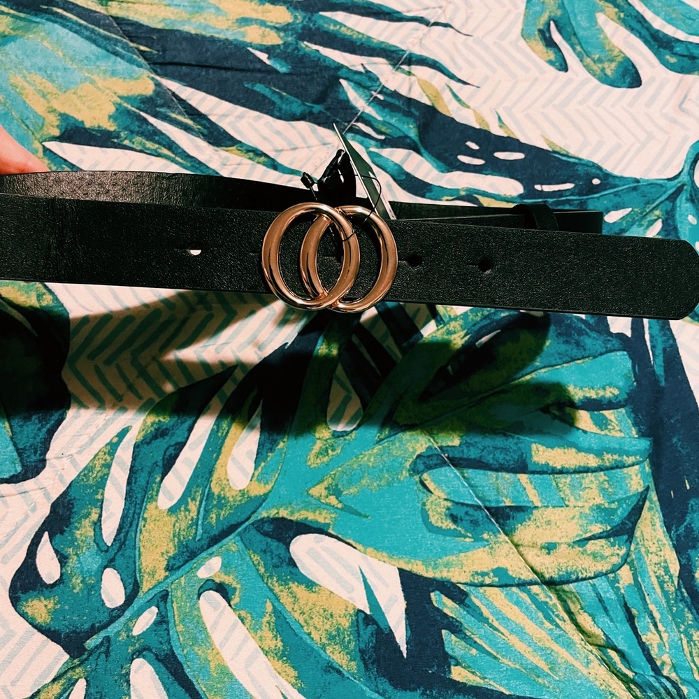 Faux leather belt